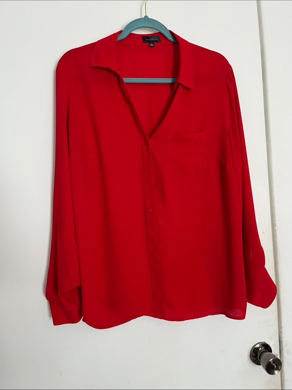 Worthington Vibrant Red Button-Down Shirt